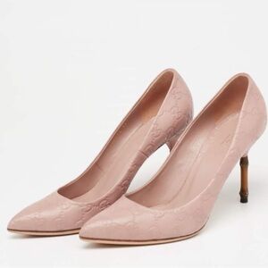 Gucci Blush Embossed Heels